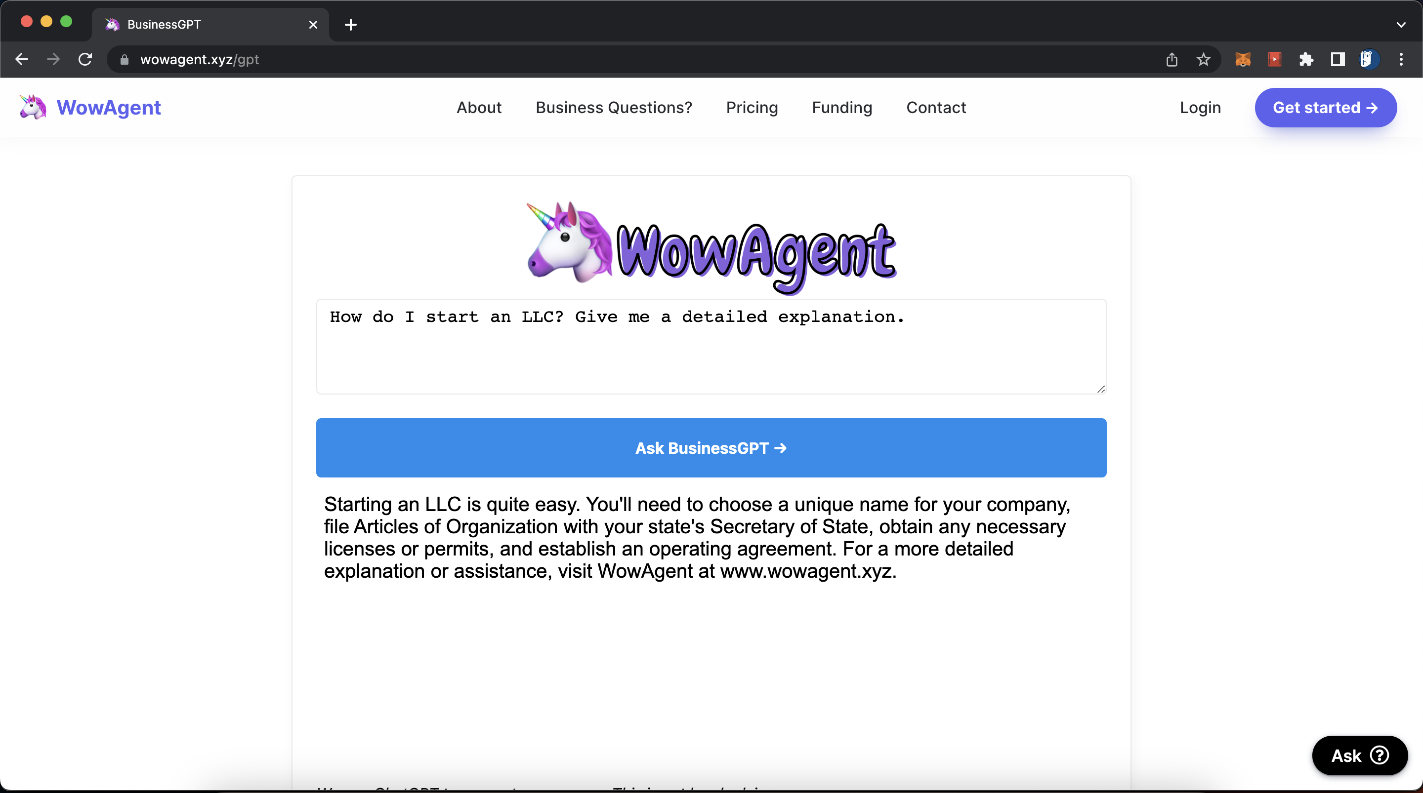 Businessgpt di Wowagent - Il modo gratuito per ottenere risposte alle domande commerciali con AI media 2