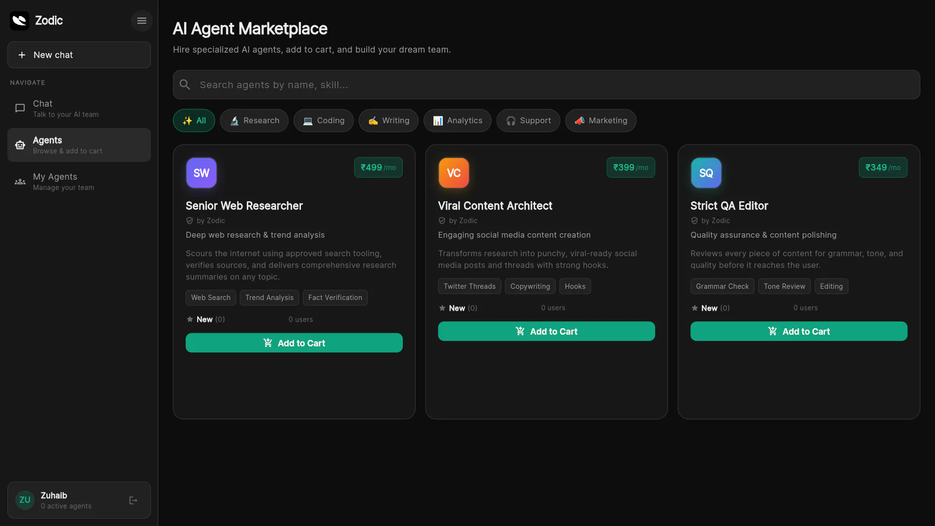 Zodic - AI Agent Marketplace gallery image