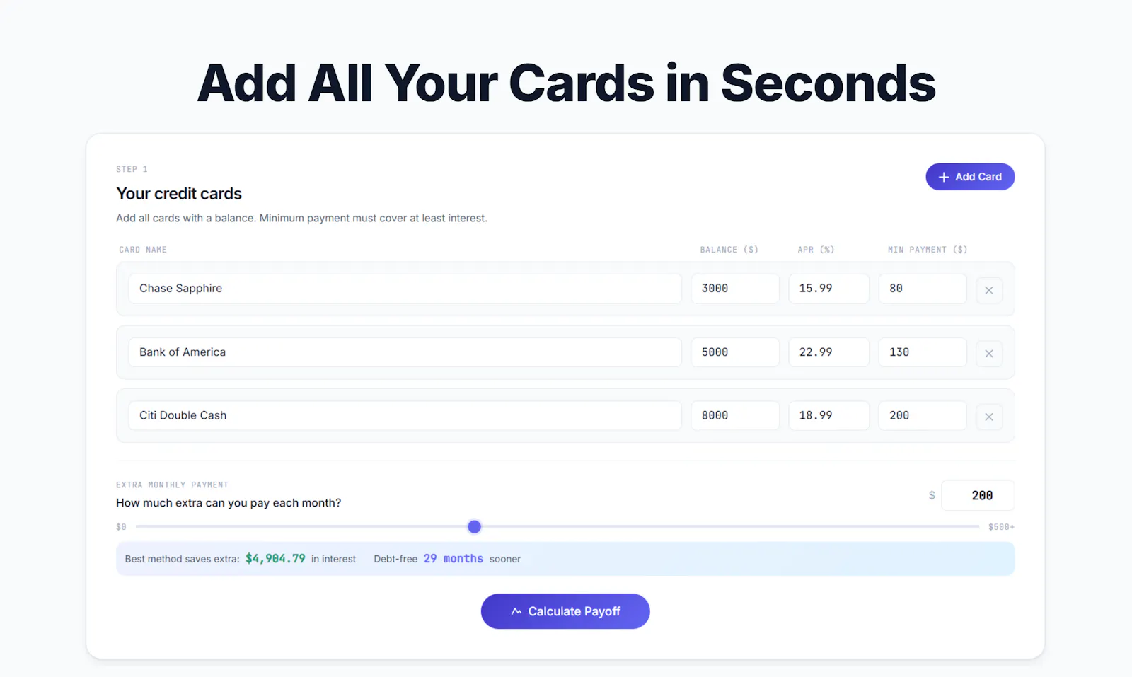 OweCard screenshot 4
