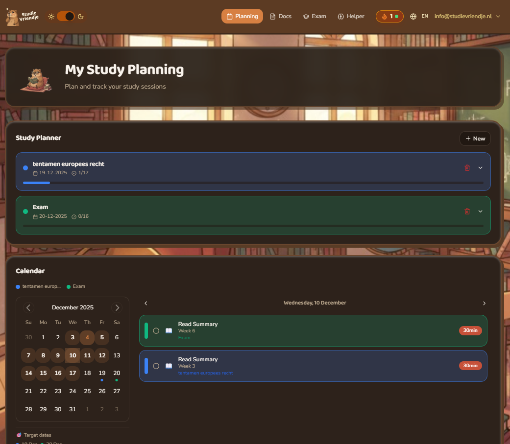 Studievriendje.nl - Screenshot 4 showing product features and functionality