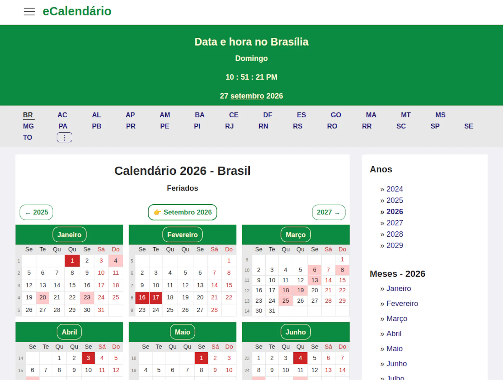 eCalendário screenshot 3