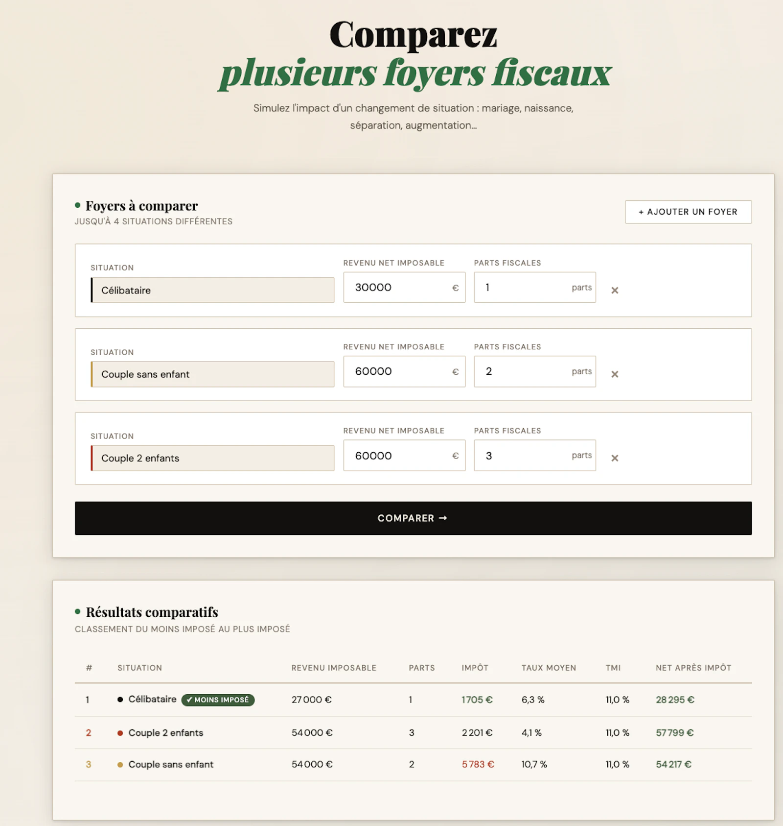 CalcImpôt screenshot 1