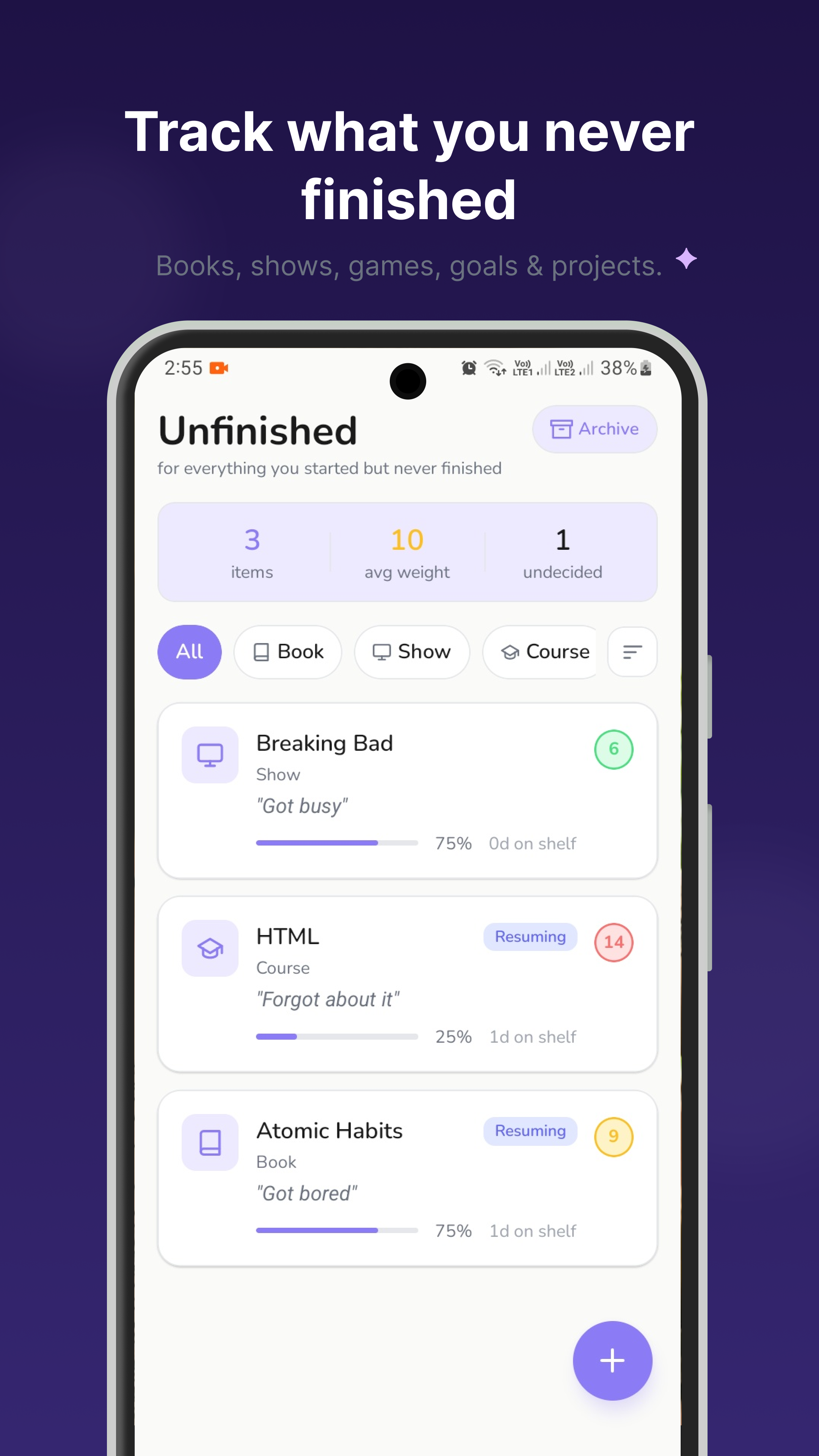 Unfinished: Goal Tracker gallery image