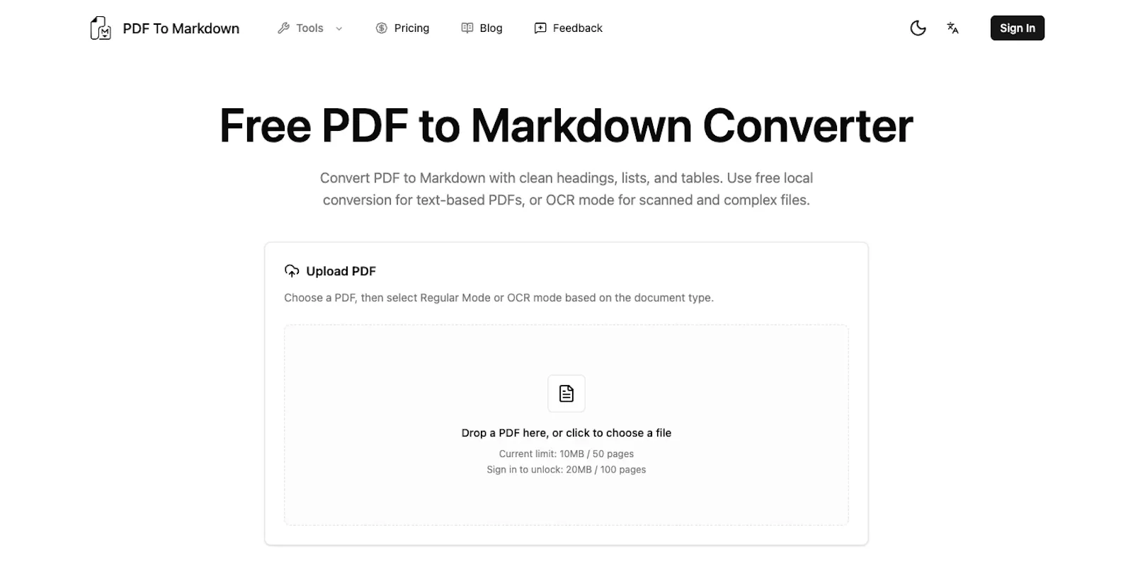 PDF To Markdown screenshot 2