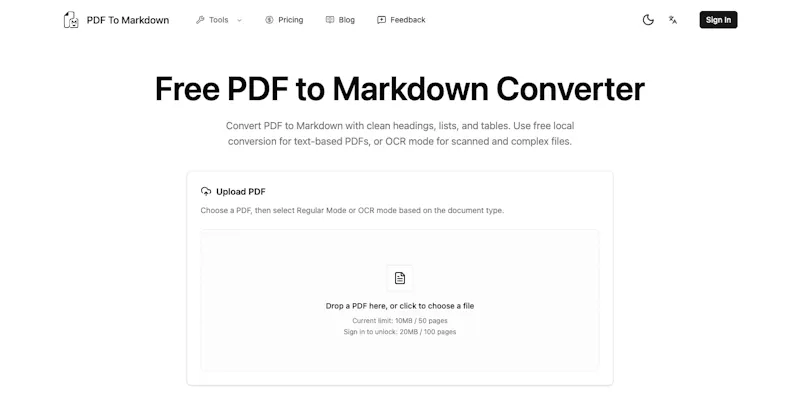PDF To Markdown screenshot 2