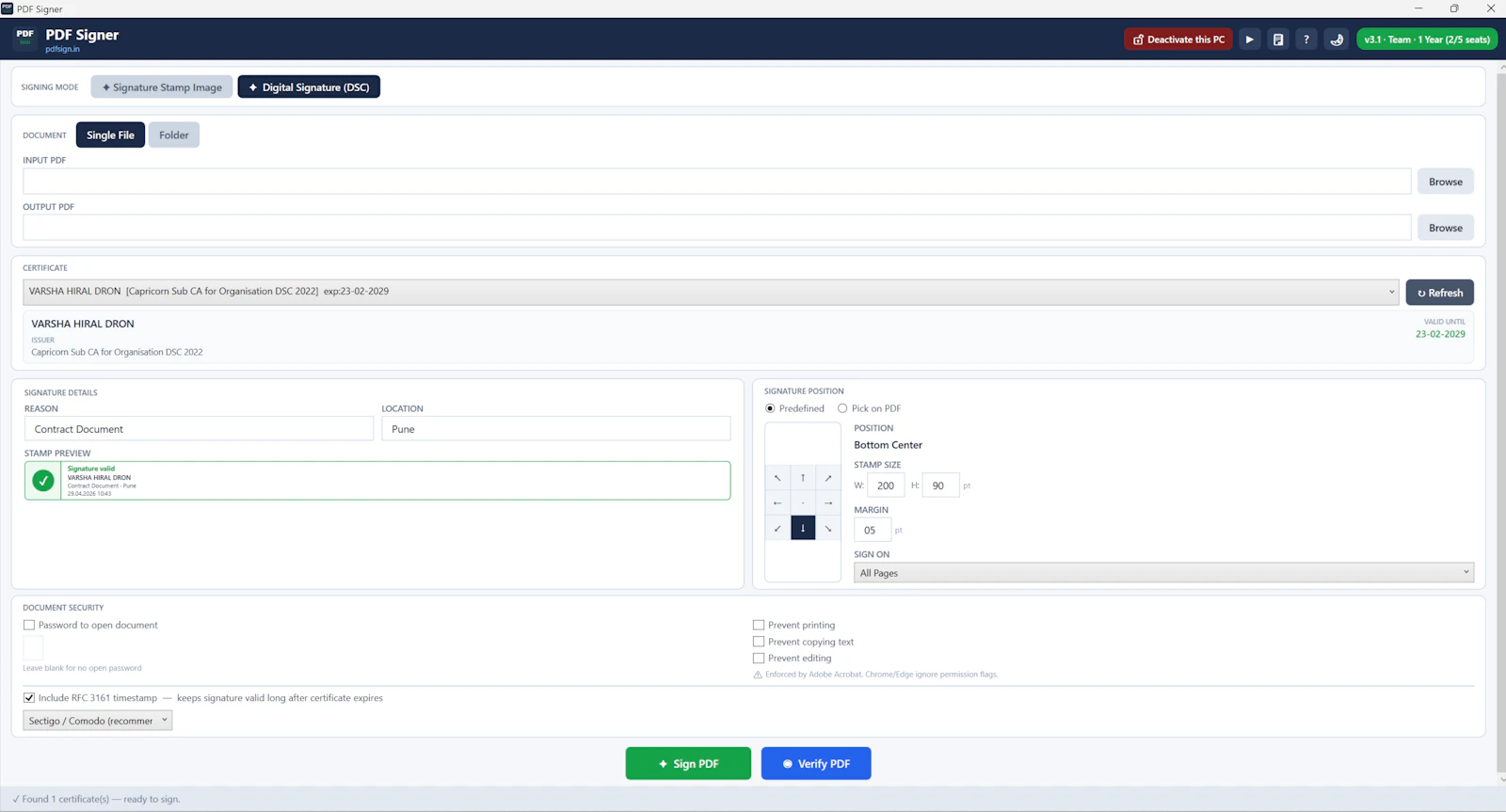 PDFSign screenshot 1