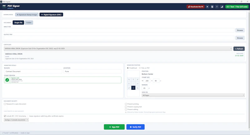 PDFSign screenshot 1