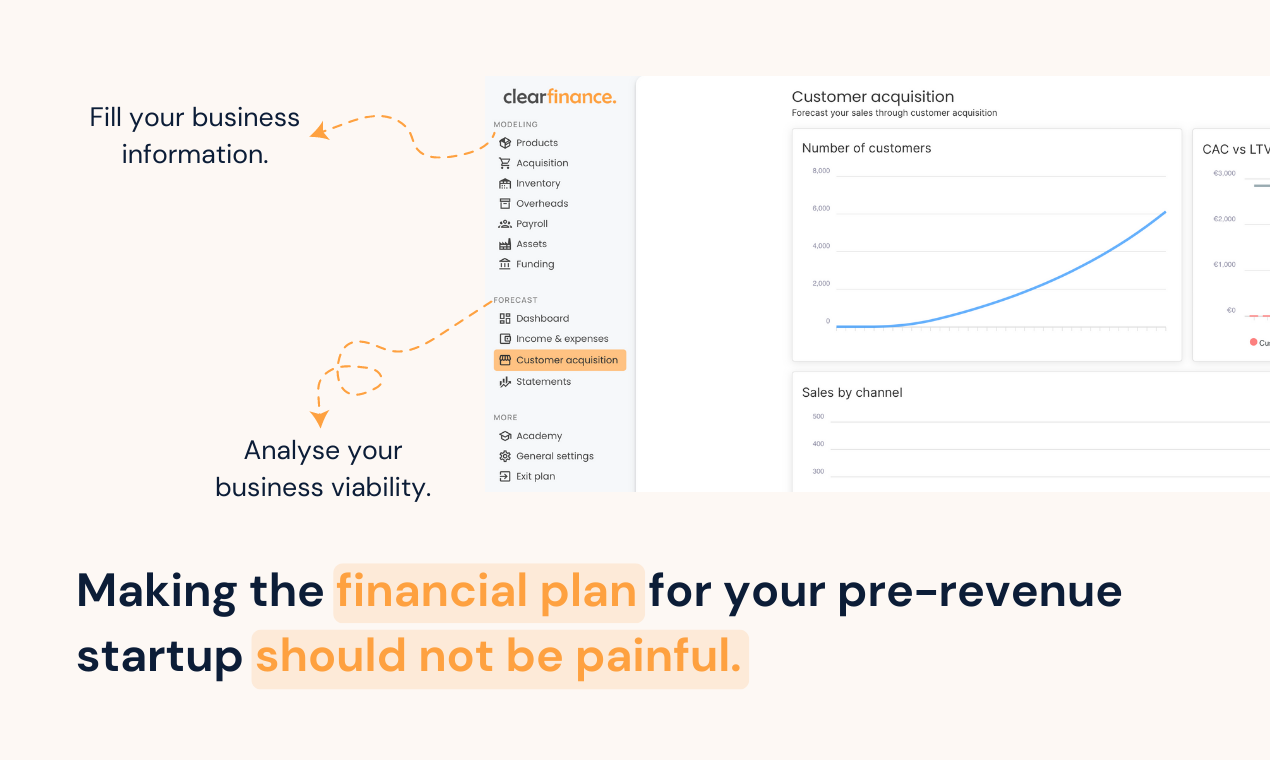Clearfinance - Gelir öncesi girişimler için kullanımı kolay finansal planlama aracı medya 2