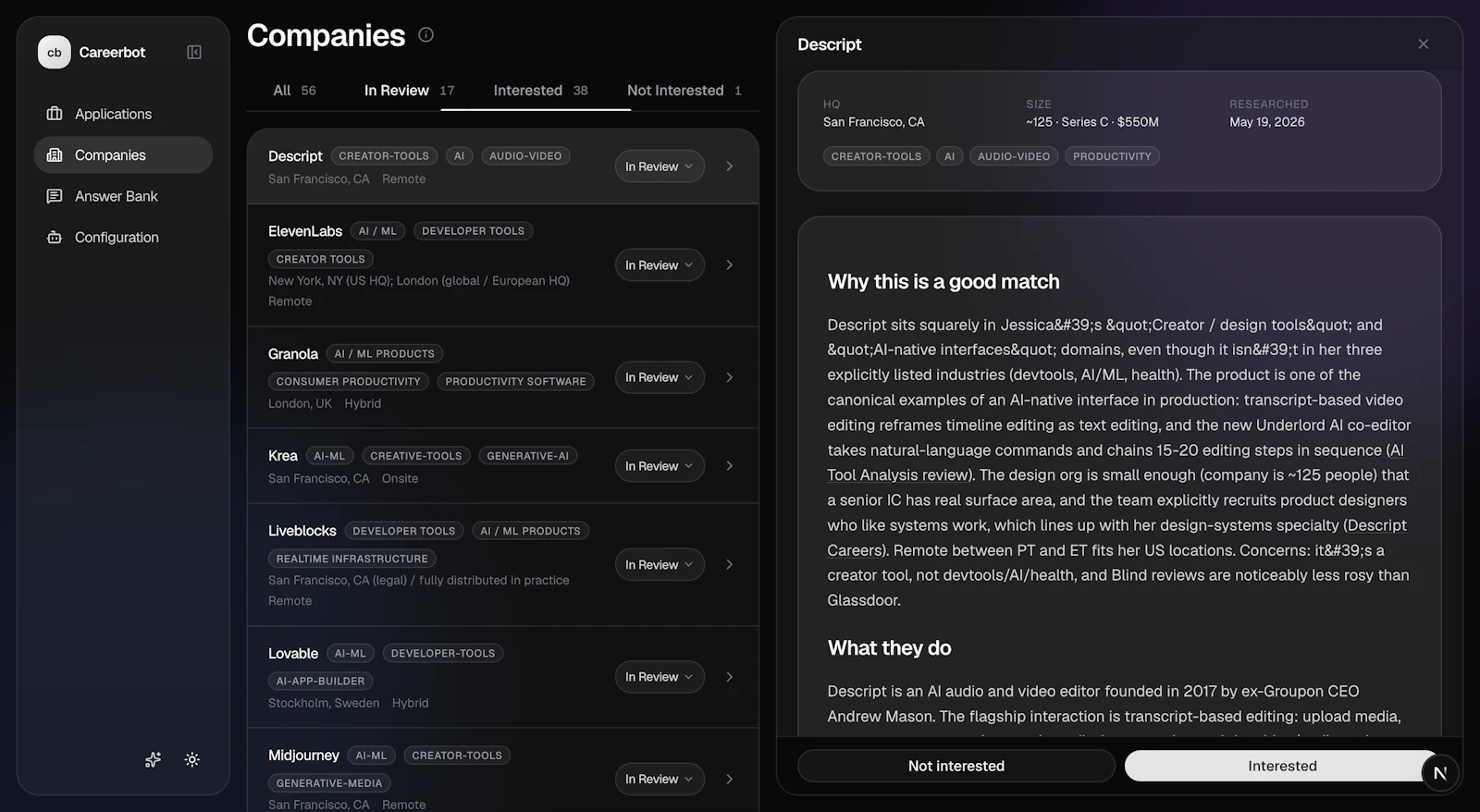 Careerbot screenshot 5
