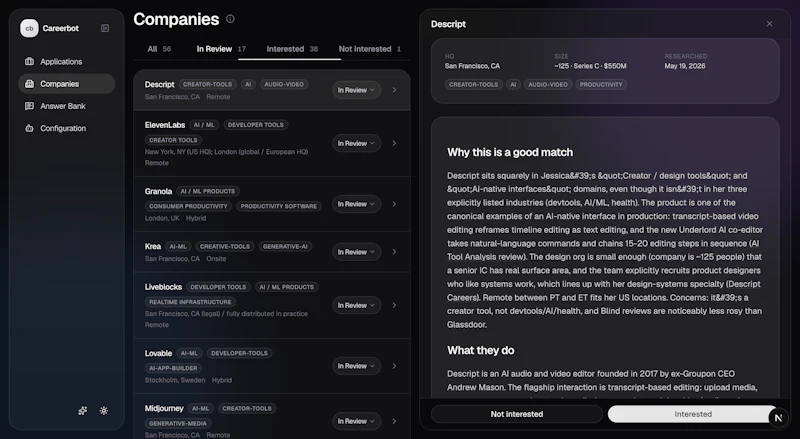 Careerbot screenshot 5