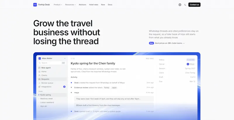 Fortrip Desk — Your travel workspace screenshot 1