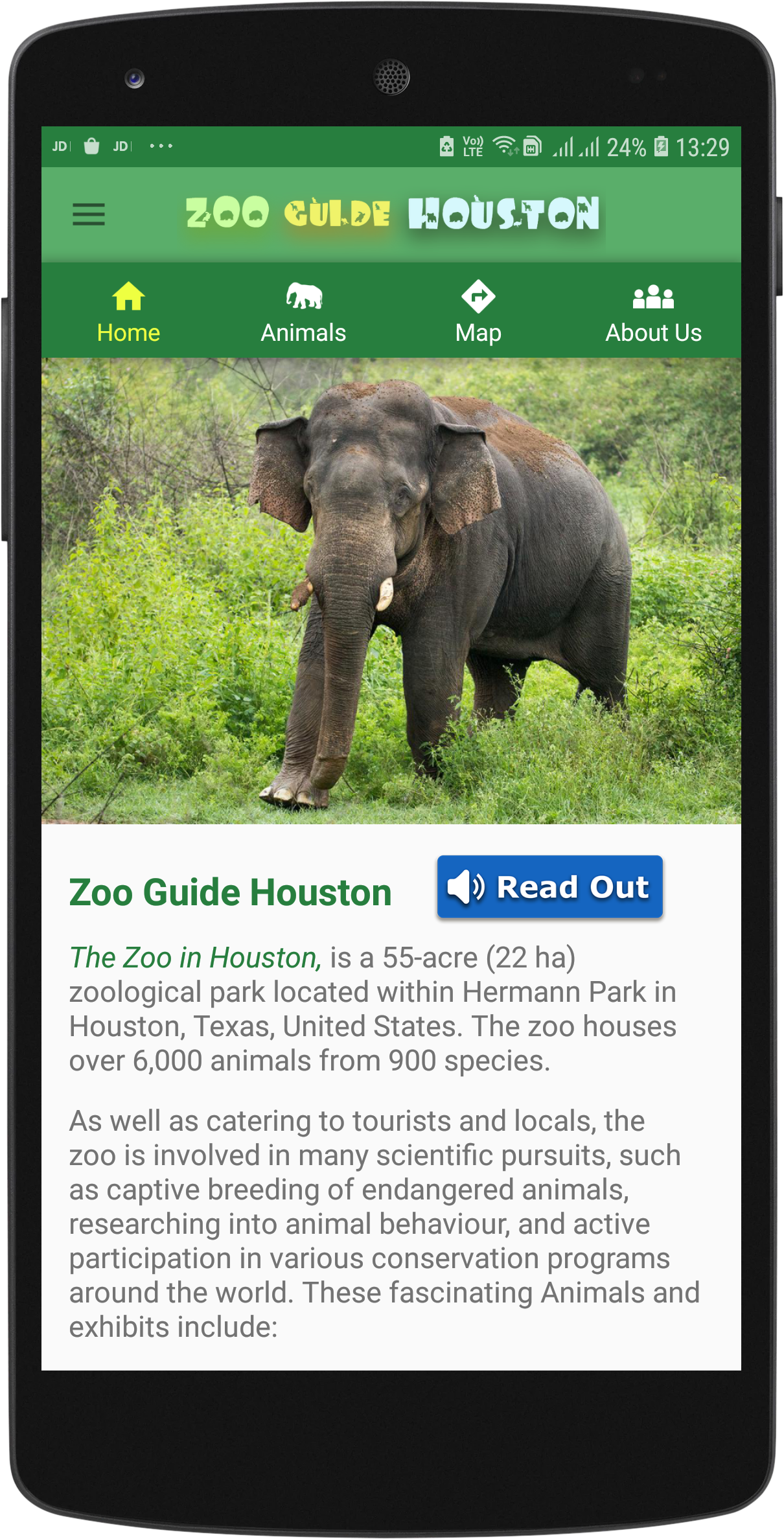 Zoo Guide Houston mobile App gallery image
