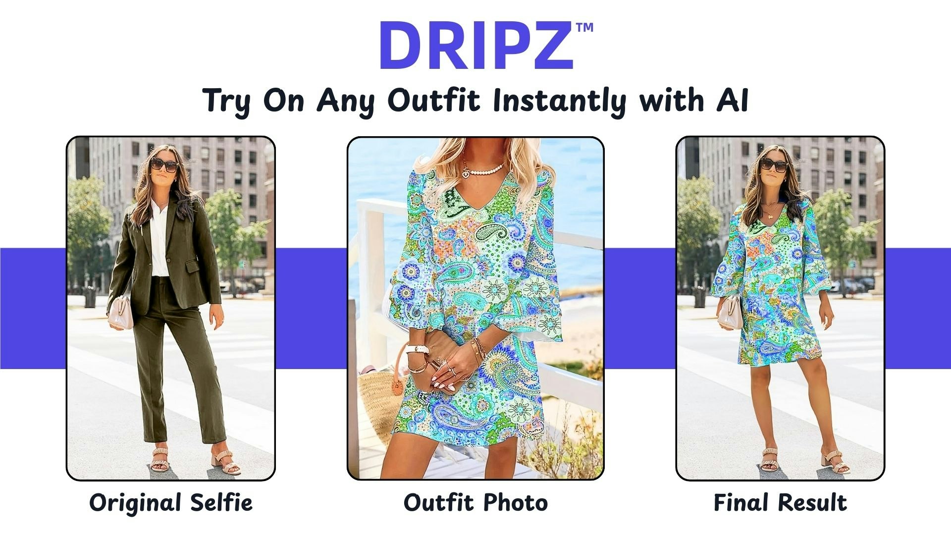 Mídia 2 de Dripz - O mundo é o seu guarda -roupa. - Experimente qualquer roupa da vida real, online e até ai, instantaneamente
