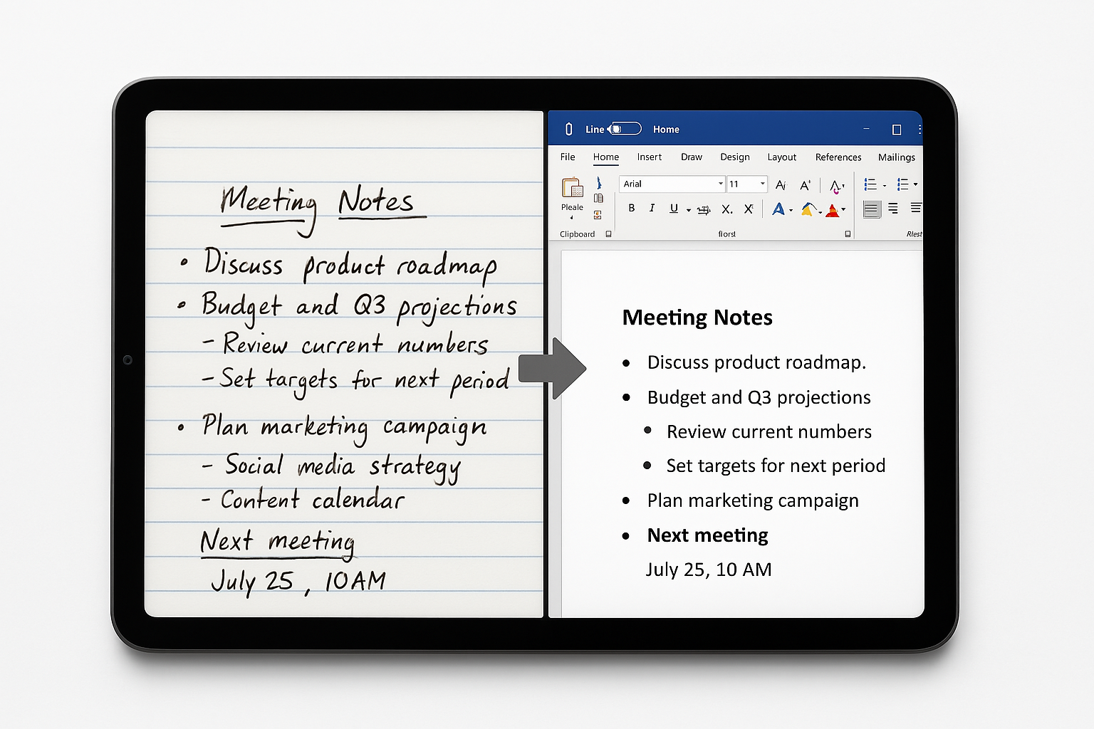 NoteOCR - Main product screenshot demonstrating key features and user interface