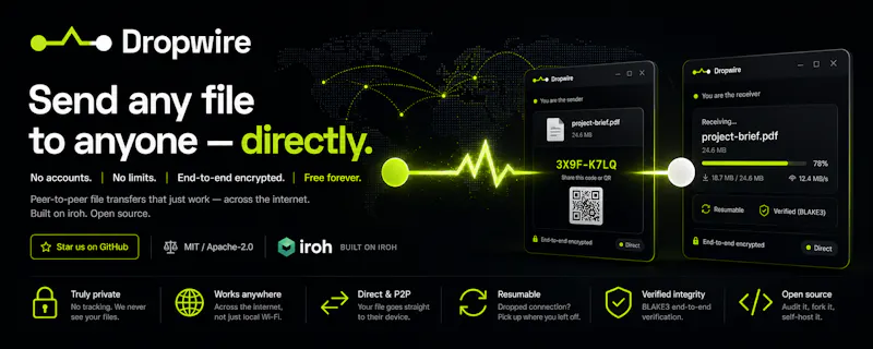 Dropwire screenshot 2