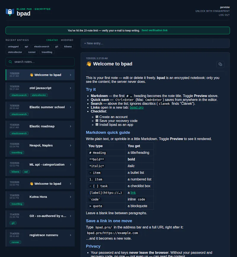 bpad screenshot 1