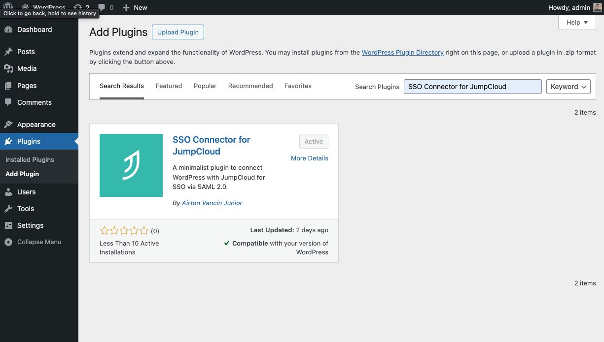 SSO Connector for JumpCloud gallery image