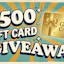 Win a $500 Gift Card in October 2026