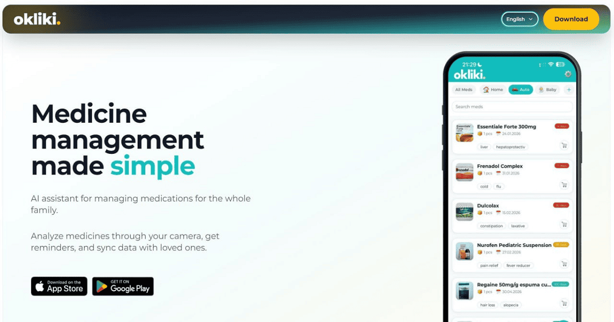 okliki — AI medication manager gallery image