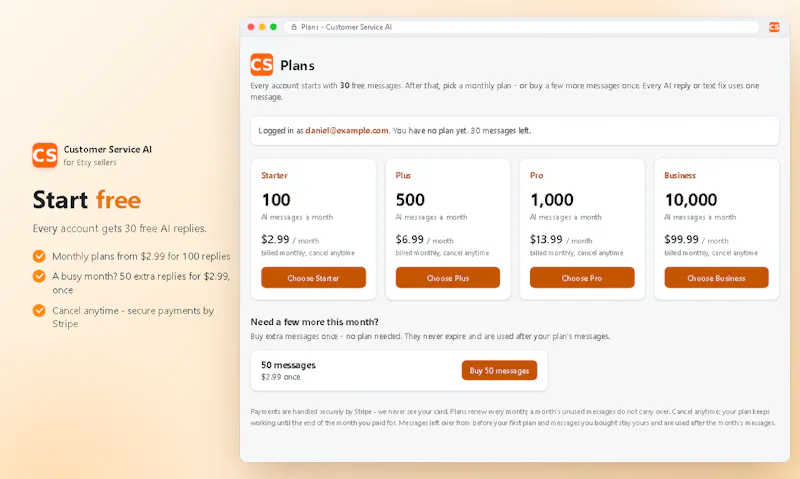 Customer Service AI for Etsy screenshot 6
