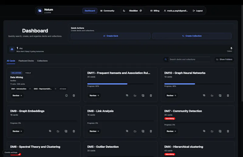Notum - Smart active recall screenshot 2