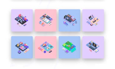 Isometric 3D Icons & Animated Scenes gallery image