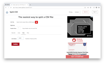 Split CSV gallery image