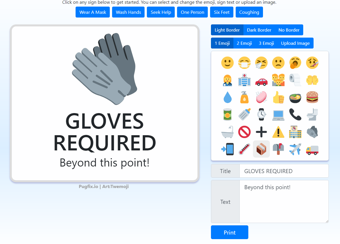 Printable Covid Sign Maker gallery image