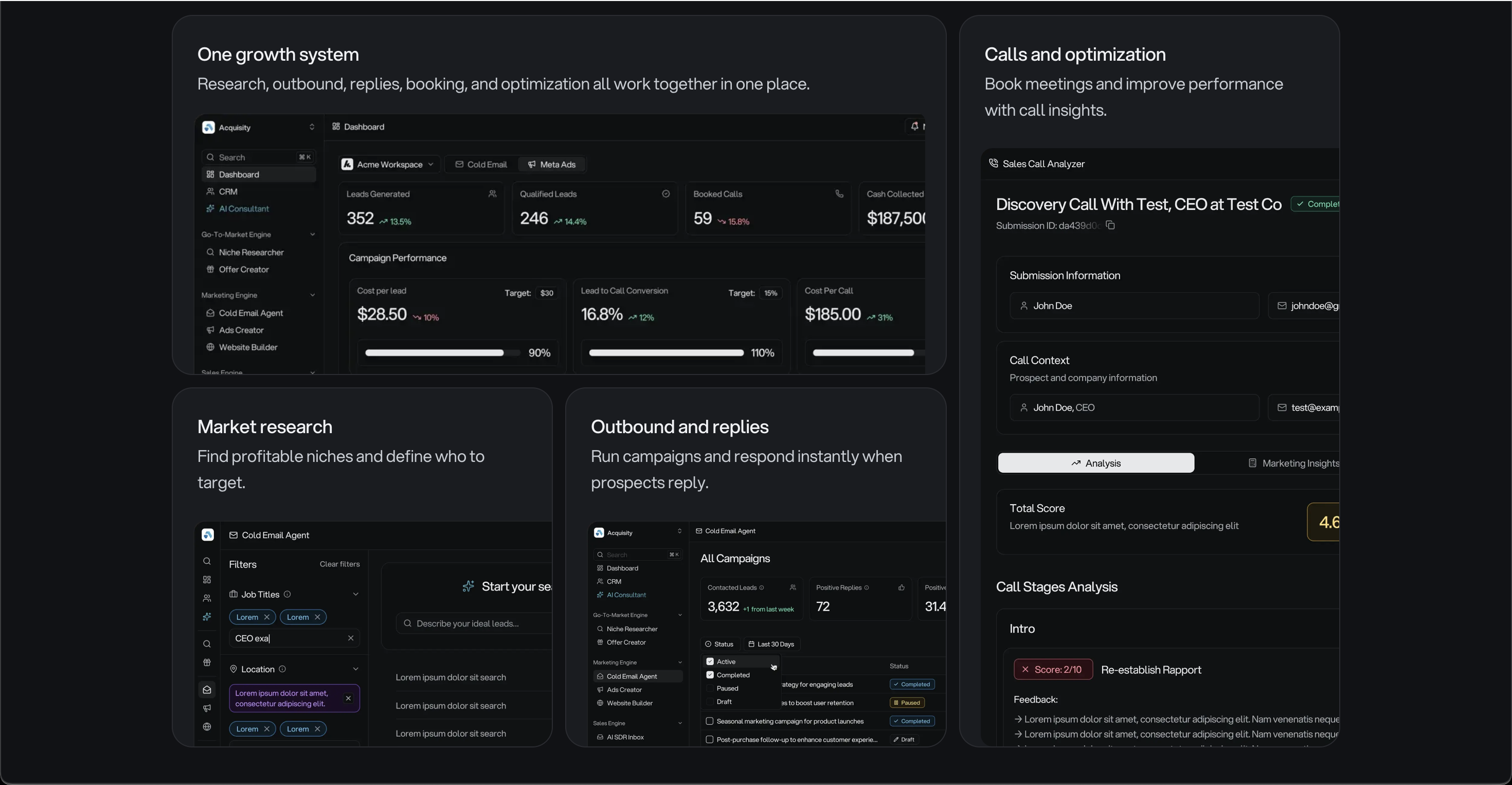 Acquisity - Screenshot 2 showing product features and functionality