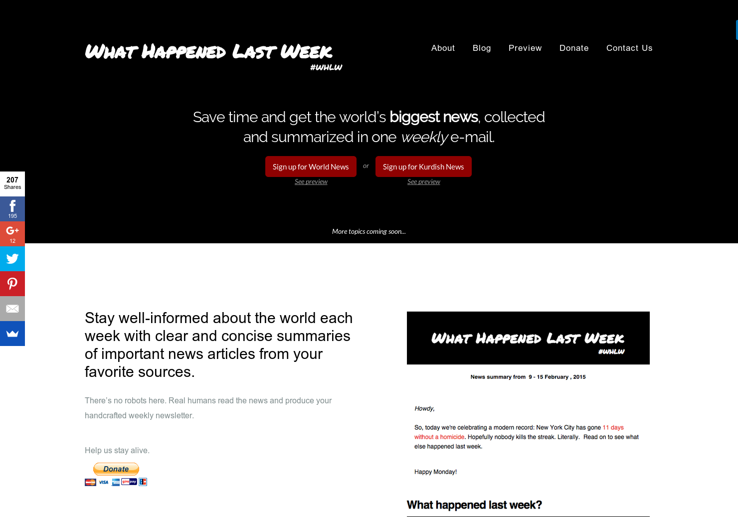 What Happened Last Week