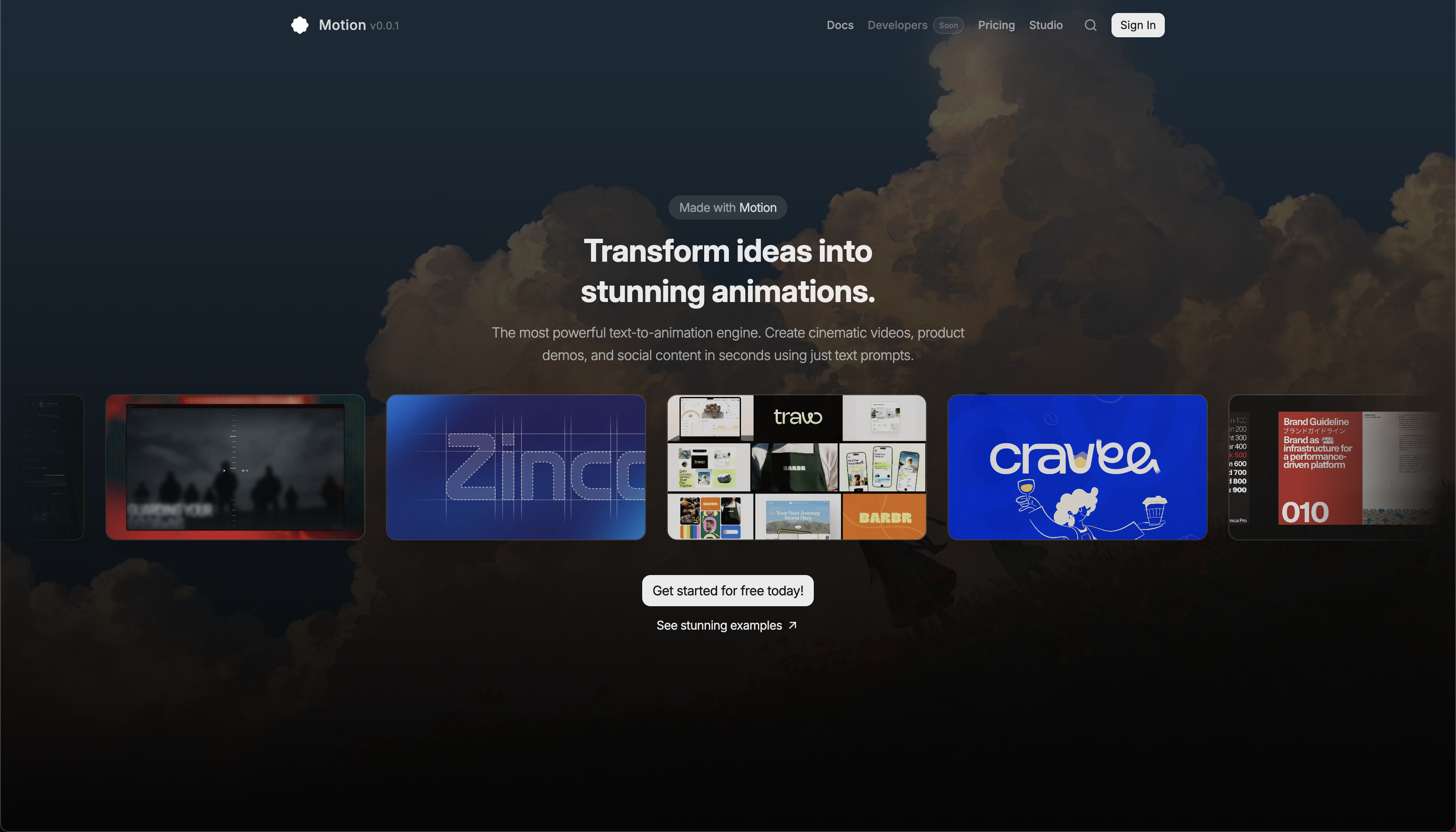 Motion gallery image