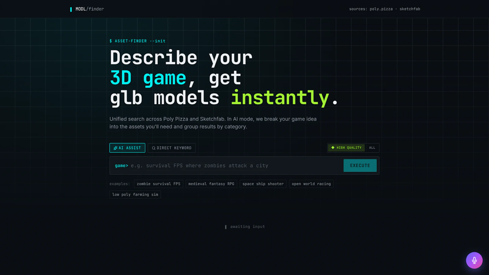 MODL // 3D asset finder for game devs screenshot 2