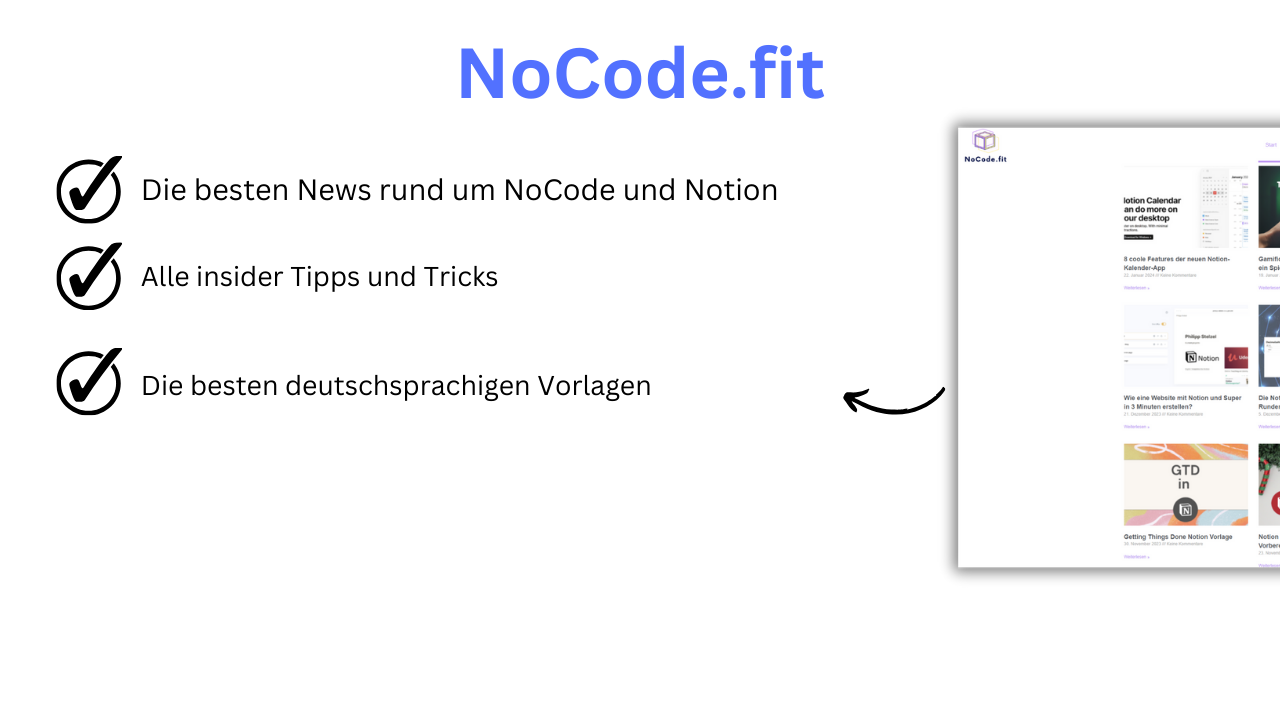 nocode.fit- 독일어 개념 블로그 - 최고의 독일어 -스피킹 표기법 뉴스, 해킹 및 템플릿 미디어 2