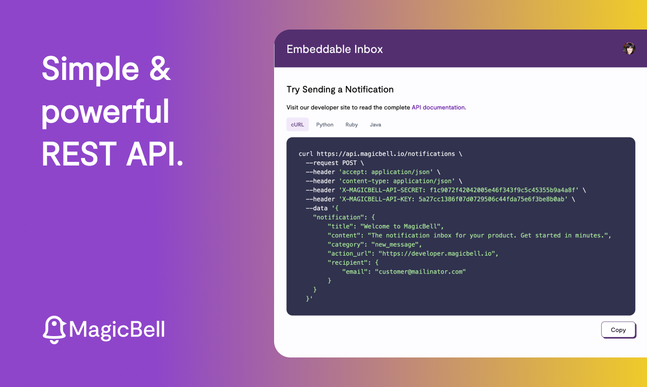 MagicBell gallery image