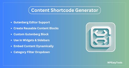 Content Shortcode Generator gallery image