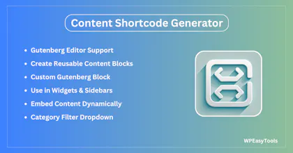 Content Shortcode Generator gallery image