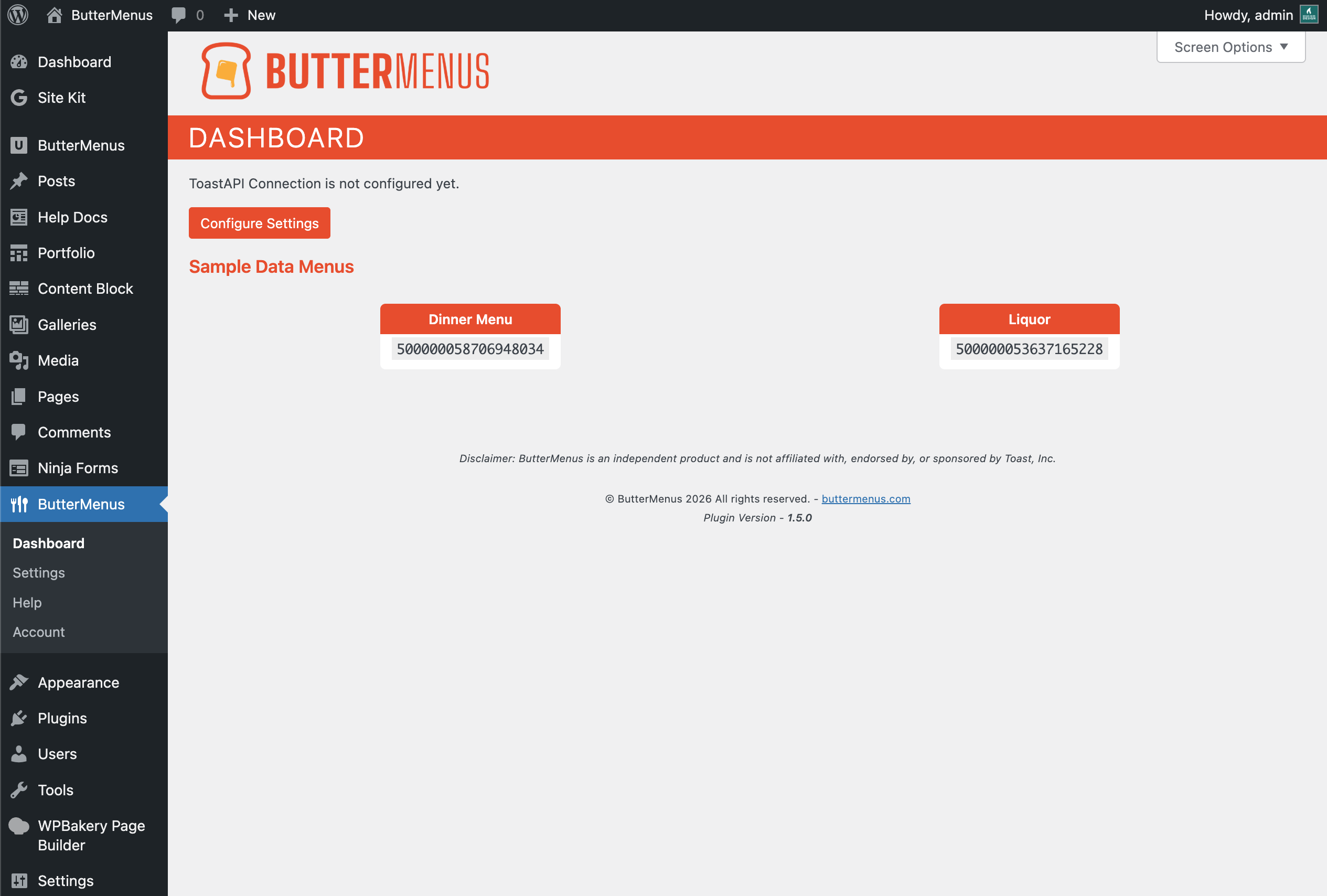 ButterMenus gallery image