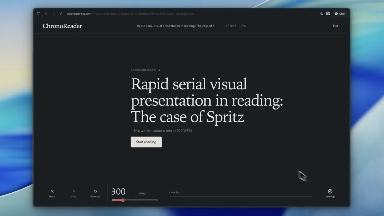 ChronoReader — RSVP Reader gallery image