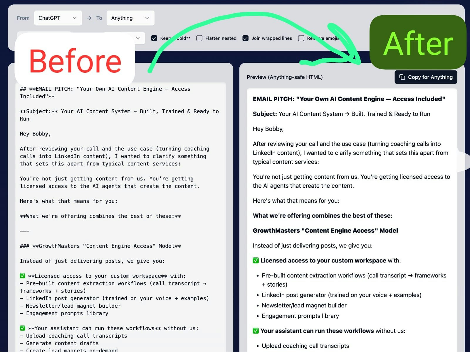 AI Chat Formatter gallery image