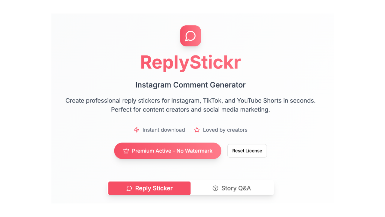 YanıtlaTickr - Instagram ve Tiktok için Yanıt Stili Çıkartmalar Oluşturun medya 4