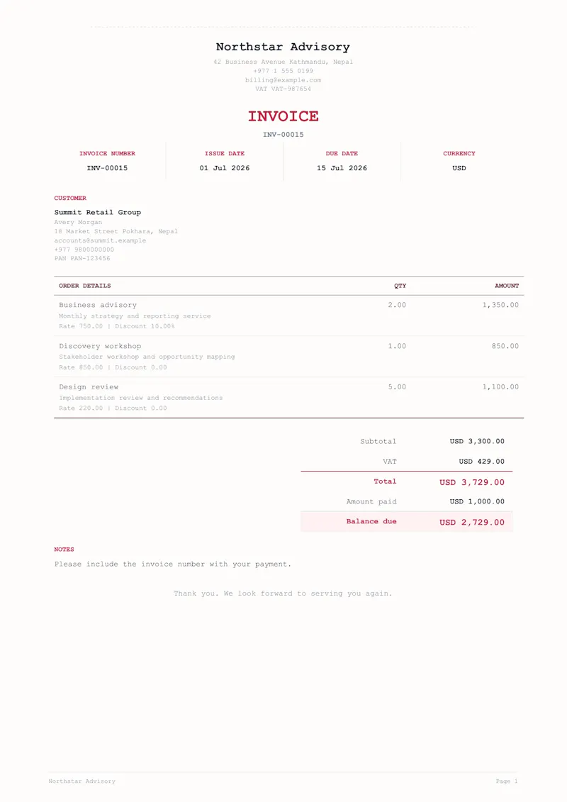 Invoday screenshot 1