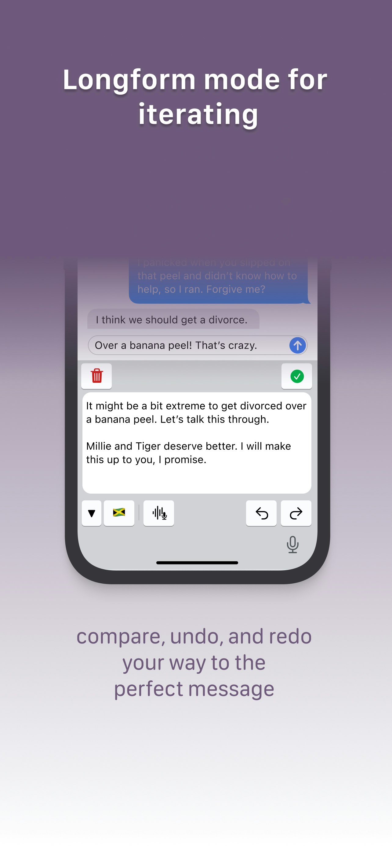 Lexi: schrijf goed door te praten - iOS AI spraaktoetsenbord media 5