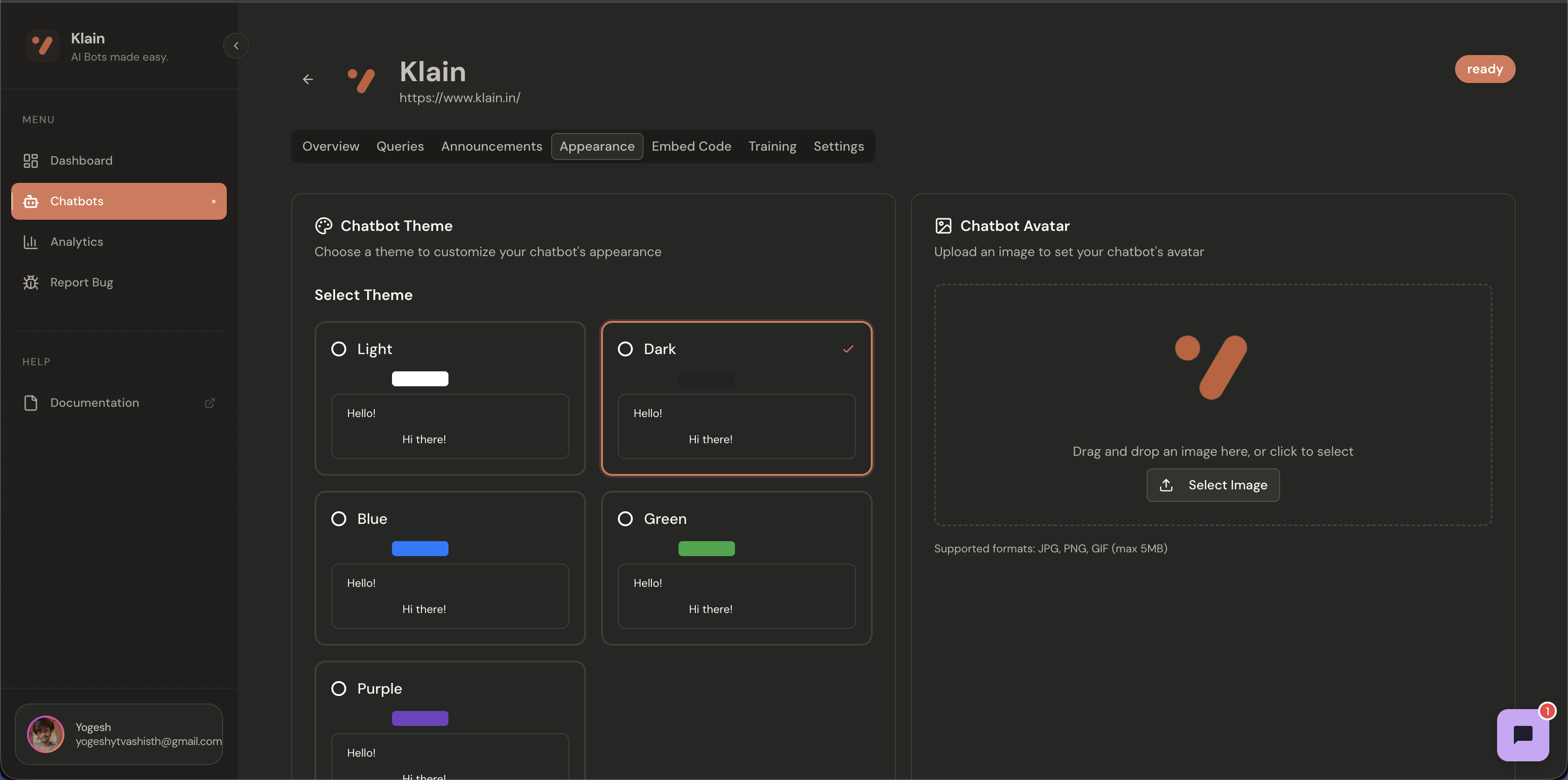 Klain | Lets website talk using AI gallery image