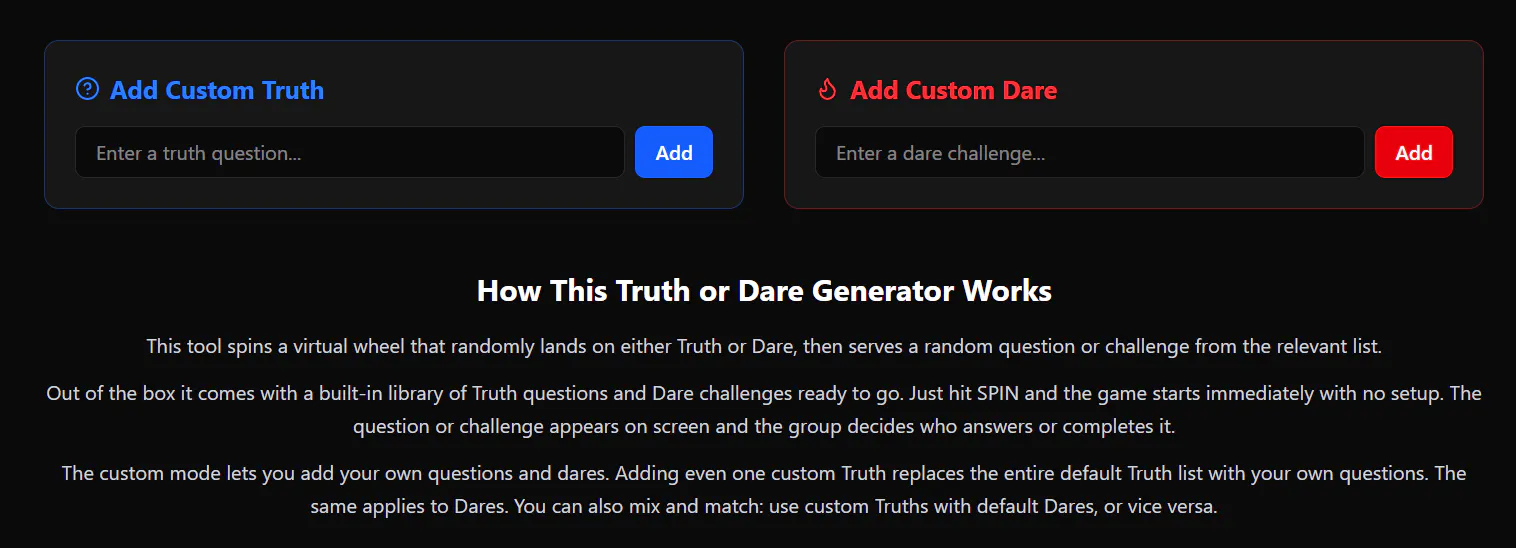 Truth or Dare Generator gallery image