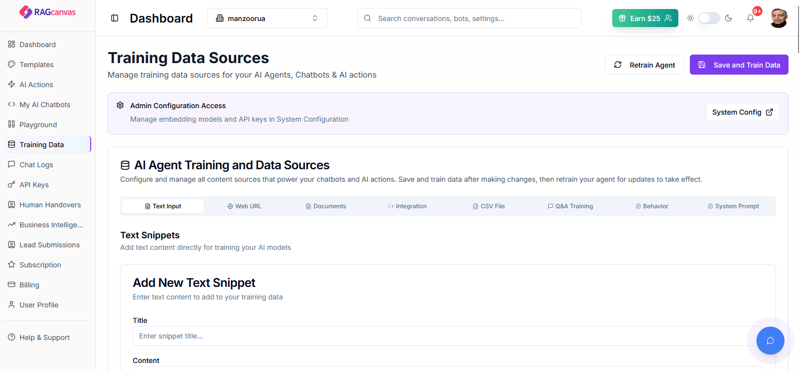 RAGcanvas Enterprise AI Chatbot Platform gallery image