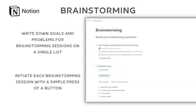 Brainstorming Notion template gallery image