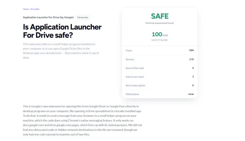 Is Extension Safe? screenshot 2