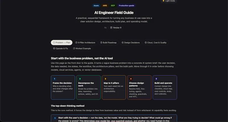 AI Engineer’s Field Guide screenshot 2