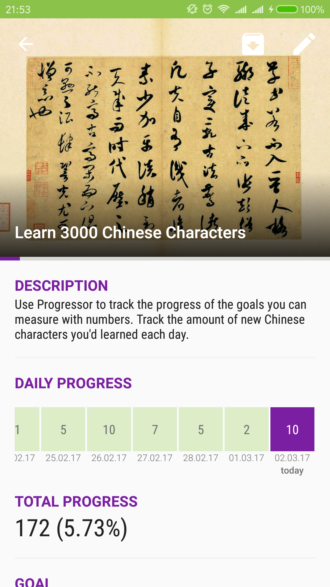 Progressor - Goal Progress Tracker gallery image