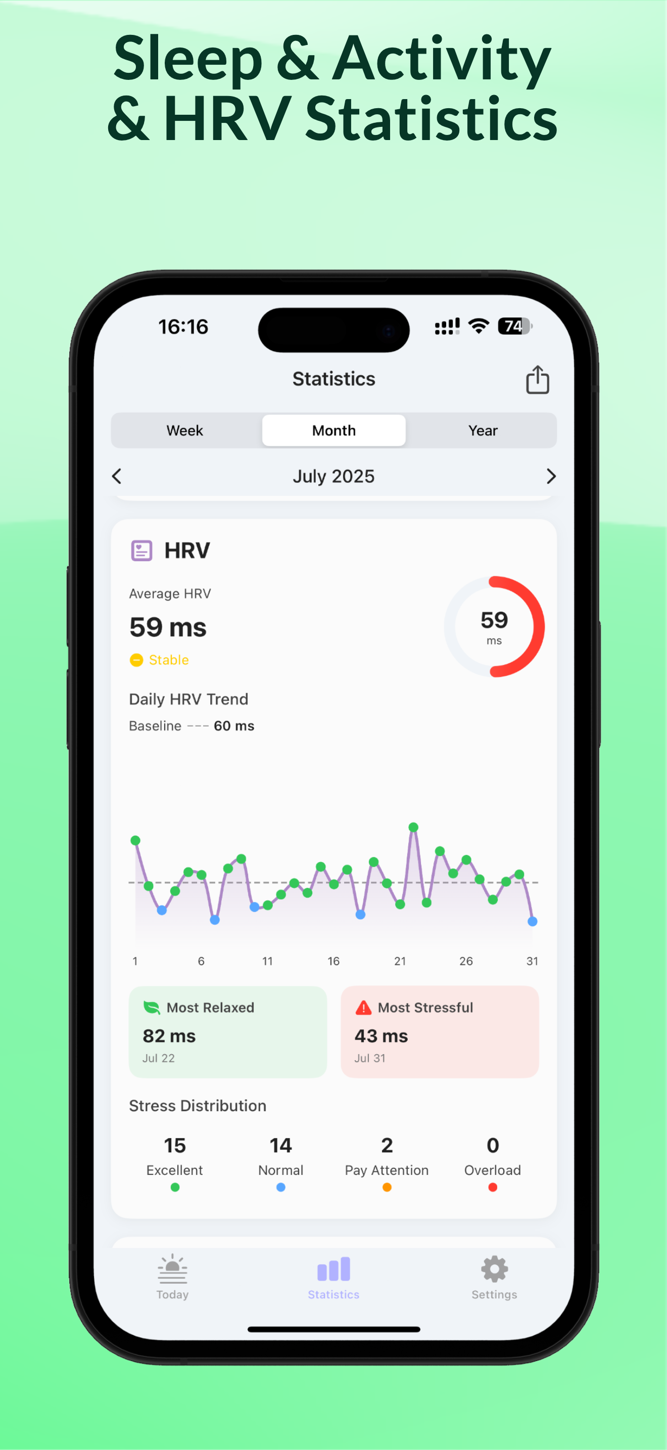 Keevo - Kuratierter Schlaf, HRV, Fitness, Todos - alle in einem täglichen Tracker Medien 7